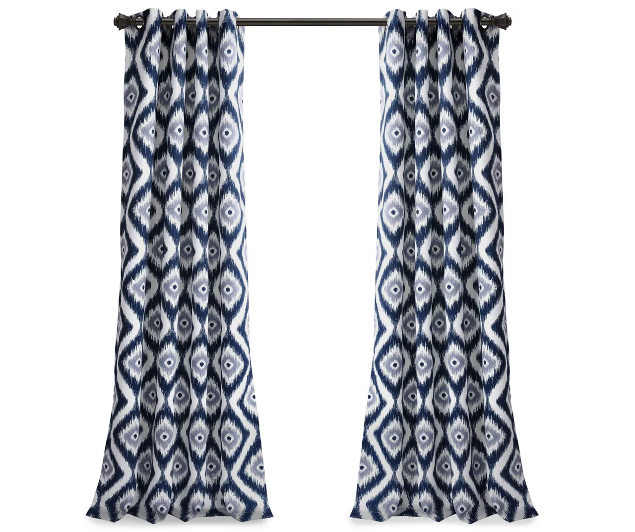 Diamond Ikat Room-Darkening Grommet Curtain Panel Pair, (84") 16 Diamond Ikat Room-Darkening Grommet Curtain Panel Pair, (84") - Image 16