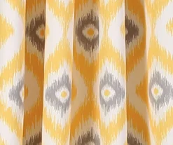 Diamond Ikat Yellow & Gray Room-Darkening Grommet Curtain Panel Pair, (84") 9 Diamond Ikat Yellow & Gray Room-Darkening Grommet Curtain Panel Pair, (84") -Cuisinart Store 810468327 2