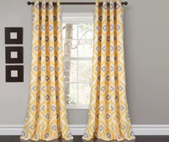 Diamond Ikat Room-Darkening Grommet Curtain Panel Pair, (84") 23 Diamond Ikat Room-Darkening Grommet Curtain Panel Pair, (84") -Cuisinart Store 810468327 4
