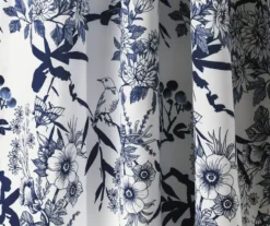 Botanical Garden Navy & White Room-Darkening Rod Pocket Curtain Panel Pair, (95") 11 Botanical Garden Navy & White Room-Darkening Rod Pocket Curtain Panel Pair, (95") -Cuisinart Store 810468332 3