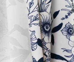 Botanical Garden Navy & White Room-Darkening Rod Pocket Curtain Panel Pair, (95") 12 Botanical Garden Navy & White Room-Darkening Rod Pocket Curtain Panel Pair, (95") -Cuisinart Store 810468332 4