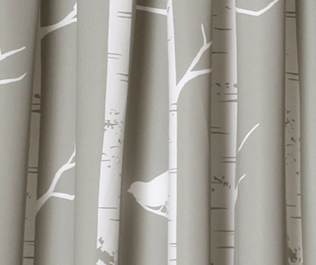 Bird On The Tree Gray Room-Darkening Rod Pocket Curtain Panel Pair, (95") 3 Bird On The Tree Gray Room-Darkening Rod Pocket Curtain Panel Pair, (95") - Image 3