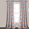Blooming Flower Room-Darkening Rod Pocket Curtain Panel Pair