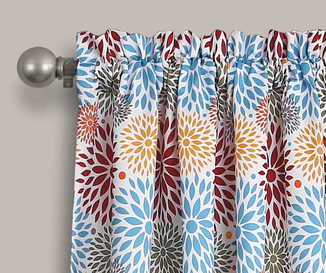 Blooming Flower Room-Darkening Rod Pocket Curtain Panel Pair 4 Blooming Flower Room-Darkening Rod Pocket Curtain Panel Pair - Image 4