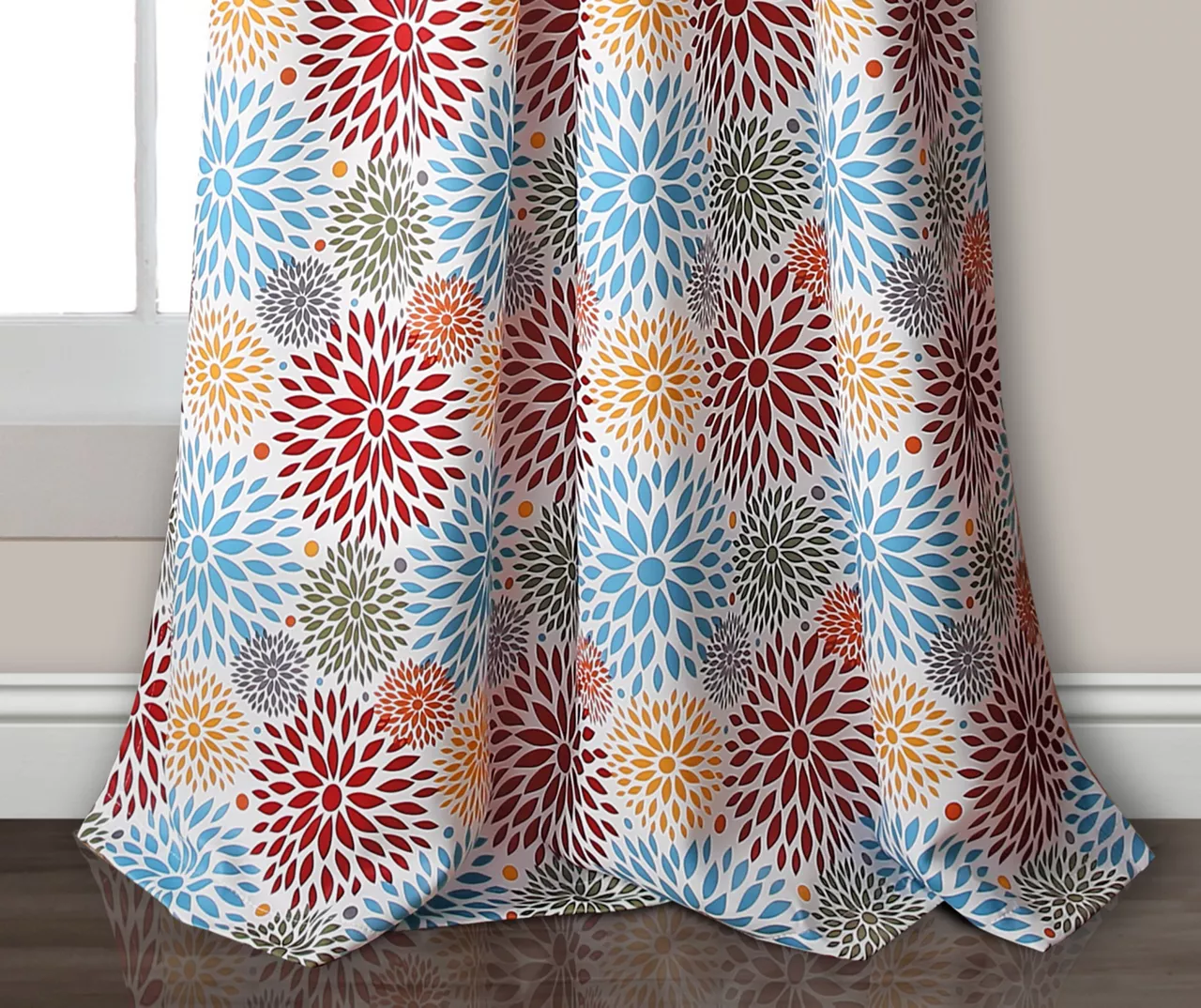 Blooming Flower Room-Darkening Rod Pocket Curtain Panel Pair 6 Blooming Flower Room-Darkening Rod Pocket Curtain Panel Pair - Image 6