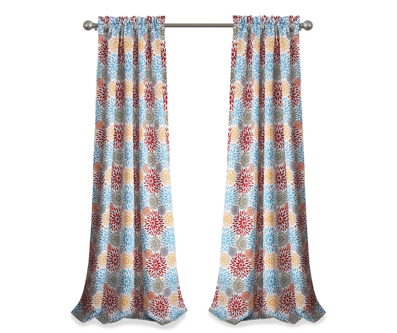 Blooming Flower Room-Darkening Rod Pocket Curtain Panel Pair 9 Blooming Flower Room-Darkening Rod Pocket Curtain Panel Pair - Image 9