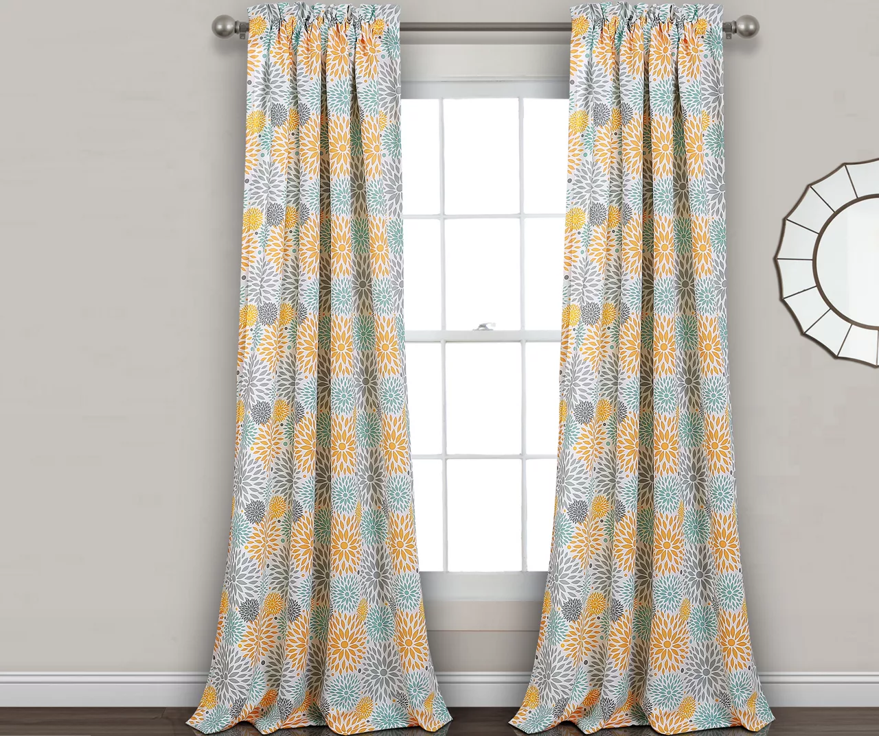 Blooming Flower Room-Darkening Rod Pocket Curtain Panel Pair 10 Blooming Flower Room-Darkening Rod Pocket Curtain Panel Pair - Image 10