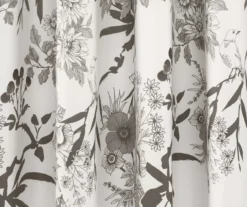 Botanical Garden Gray & White Room-Darkening Rod Pocket Curtain Panel Pair, (95") 11 Botanical Garden Gray & White Room-Darkening Rod Pocket Curtain Panel Pair, (95") -Cuisinart Store 810468367 3