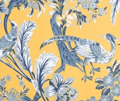 Dolores Yellow & Blue Floral Room-Darkening Rod Pocket Curtain Panel Pair, (108") -Cuisinart Store 810468369 2