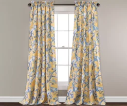 Dolores Floral Room-Darkening Rod Pocket Curtain Panel Pair -Cuisinart Store 810468369 7