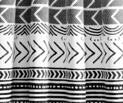 Hygge Geo Black & White Room-Darkening Grommet Curtain Panel Pair, (84") -Cuisinart Store 810468374 2