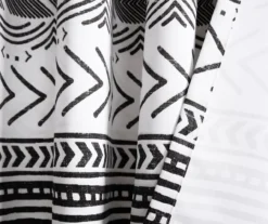 Hygge Geo Black & White Room-Darkening Grommet Curtain Panel Pair, (84") -Cuisinart Store 810468374 4