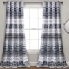 Hygge Geo Navy & White Room-Darkening Grommet Curtain Panel Pair, (84")