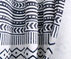 Hygge Geo Navy & White Room-Darkening Grommet Curtain Panel Pair, (84") 12 Hygge Geo Navy & White Room-Darkening Grommet Curtain Panel Pair, (84") -Cuisinart Store 810468375 4