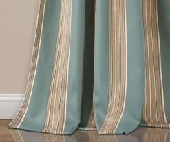 Julia Stripe Blue Room-Darkening Back Tab Curtain Panel Pair, (84") 11 Julia Stripe Blue Room-Darkening Back Tab Curtain Panel Pair, (84") -Cuisinart Store 810468376 3