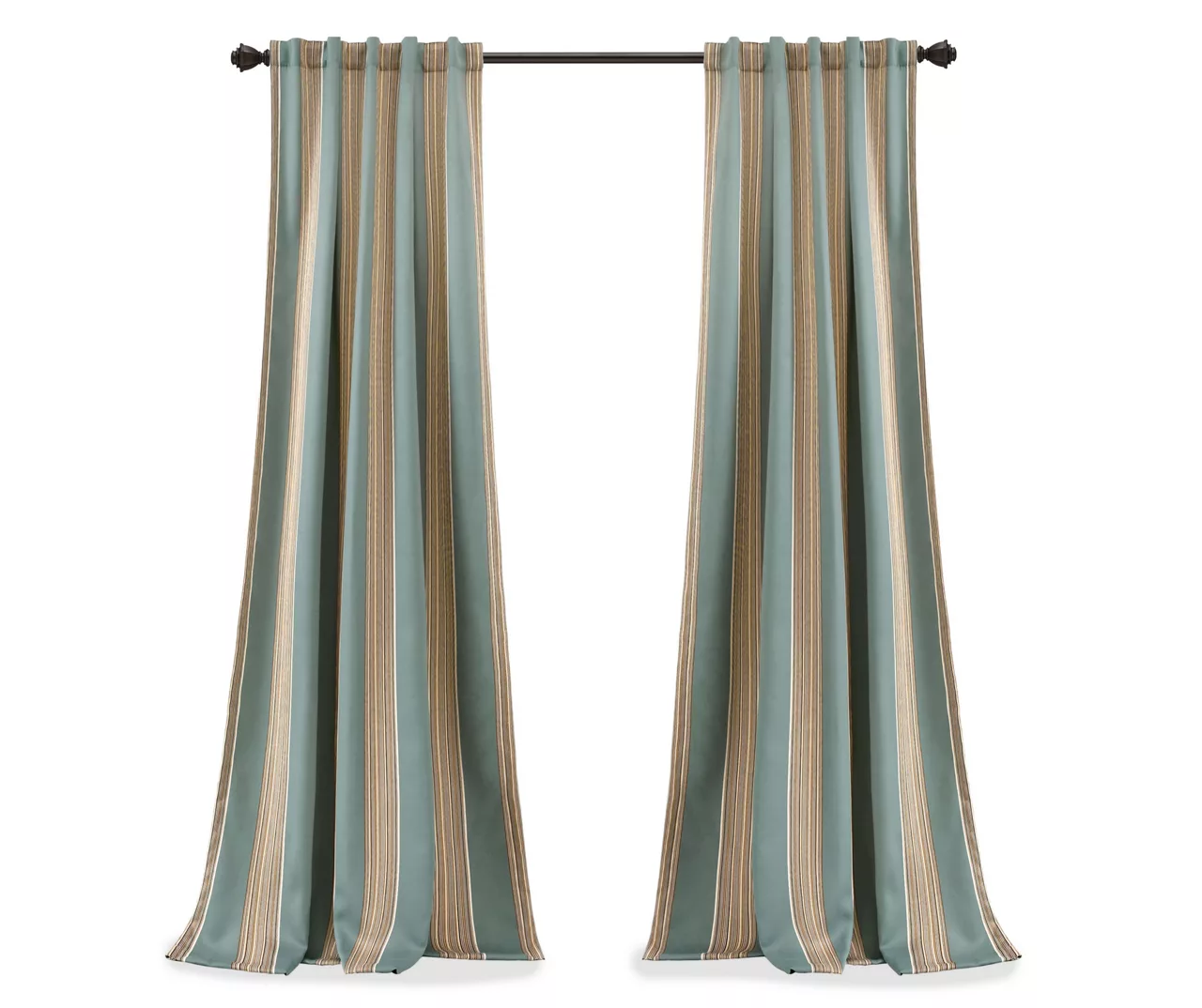 Julia Stripe Blue Room-Darkening Back Tab Curtain Panel Pair, (84") 8 Julia Stripe Blue Room-Darkening Back Tab Curtain Panel Pair, (84") - Image 8