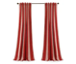 Julia Stripe Red Room-Darkening Back Tab Curtain Panel Pair, (84") 15 Julia Stripe Red Room-Darkening Back Tab Curtain Panel Pair, (84") -Cuisinart Store 810468378 7 1