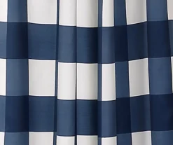 Kelly Checker Navy Room-Darkening Back Tab Curtain Panel Pair, (84") 9 Kelly Checker Navy Room-Darkening Back Tab Curtain Panel Pair, (84") -Cuisinart Store 810468383 2 1