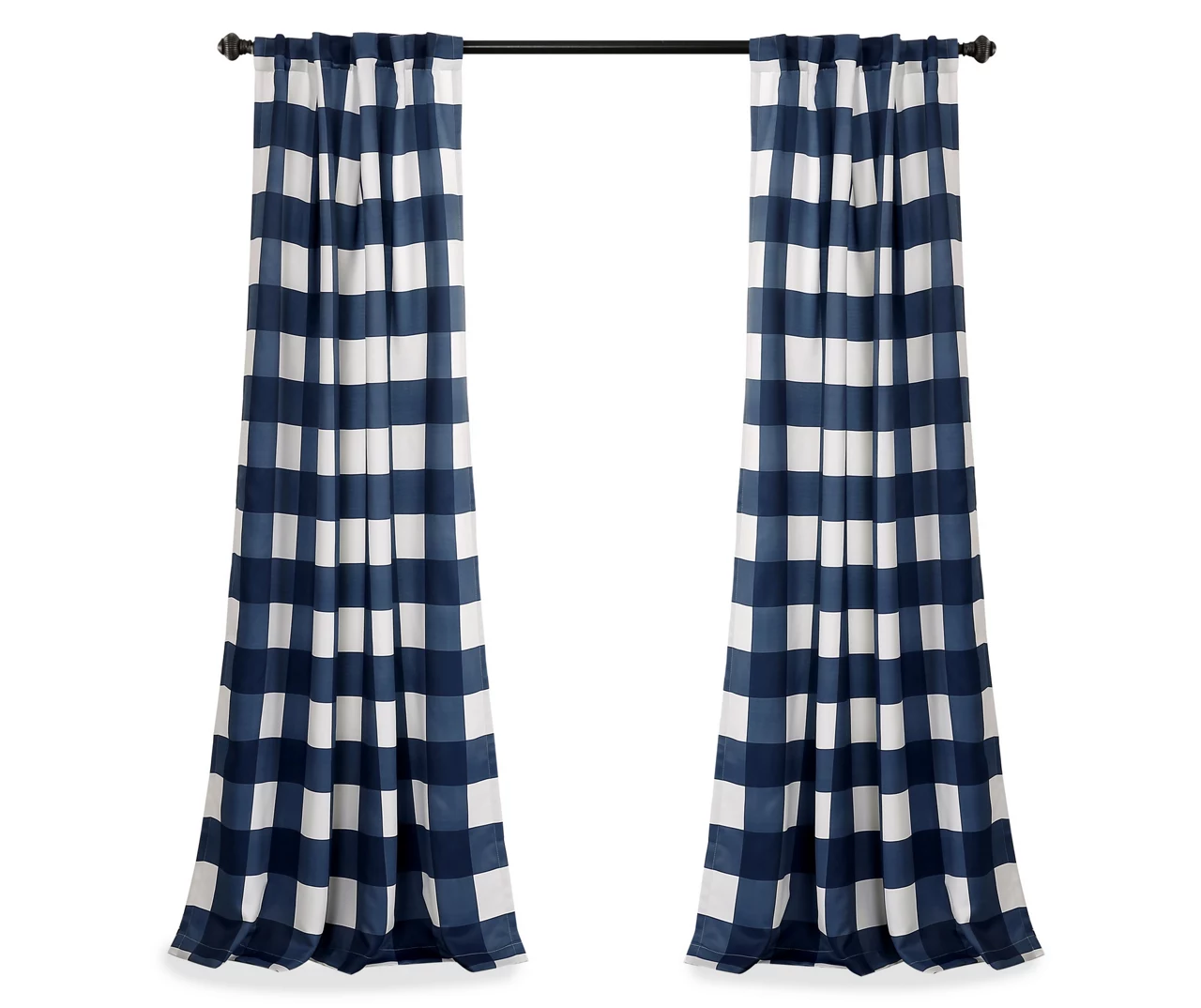 Kelly Checker Room-Darkening Back Tab Curtain Panel Pair, (84") 14 Kelly Checker Room-Darkening Back Tab Curtain Panel Pair, (84") - Image 14