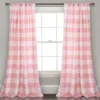 Kelly Checker Room-Darkening Back Tab Curtain Panel Pair, (84")
