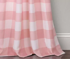 Kelly Checker Pink Room-Darkening Back Tab Curtain Panel Pair, (84") 10 Kelly Checker Pink Room-Darkening Back Tab Curtain Panel Pair, (84") -Cuisinart Store 810468384 3 1