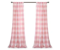 Kelly Checker Pink Room-Darkening Back Tab Curtain Panel Pair, (84") 13 Kelly Checker Pink Room-Darkening Back Tab Curtain Panel Pair, (84") -Cuisinart Store 810468384 7 1