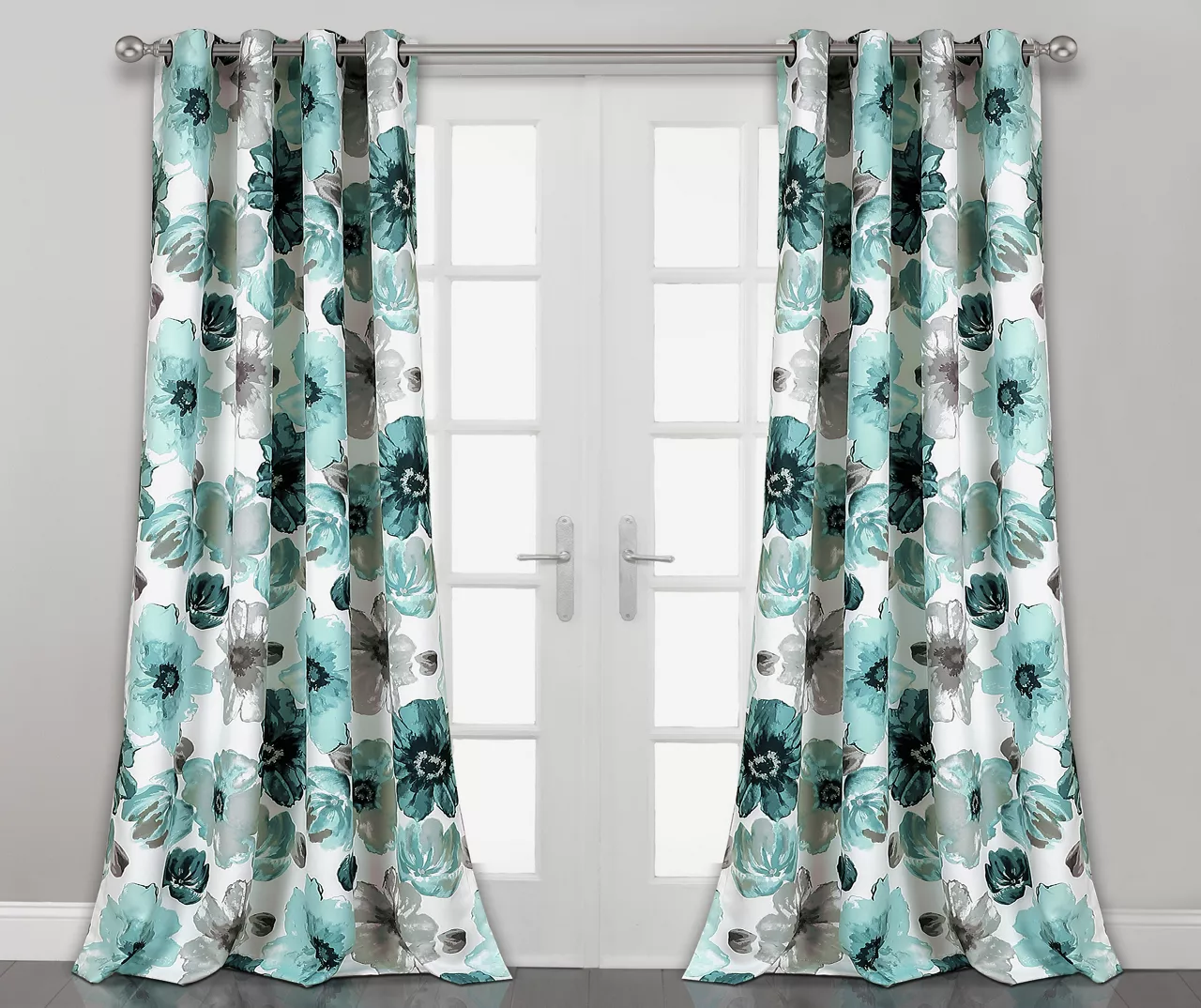 Leah Floral Room-Darkening Grommet Curtain Panel Pair 3 Leah Floral Room-Darkening Grommet Curtain Panel Pair - Image 3