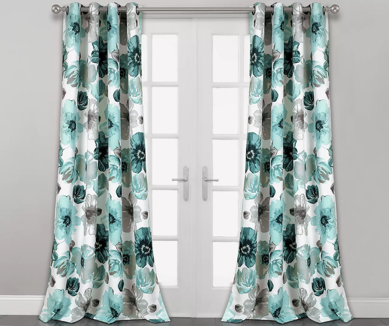 Leah Floral Room-Darkening Grommet Curtain Panel Pair 13 Leah Floral Room-Darkening Grommet Curtain Panel Pair - Image 13
