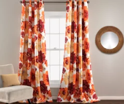 Leah Floral Room-Darkening Grommet Curtain Panel Pair 33 Leah Floral Room-Darkening Grommet Curtain Panel Pair -Cuisinart Store 810468398