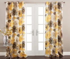 Leah Floral Room-Darkening Grommet Curtain Panel Pair 34 Leah Floral Room-Darkening Grommet Curtain Panel Pair -Cuisinart Store 810468401