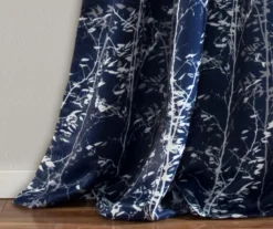 Forest Navy Room-Darkening Rod Pocket Curtain Panel Pair, (95") 10 Forest Navy Room-Darkening Rod Pocket Curtain Panel Pair, (95") -Cuisinart Store 810468406 3