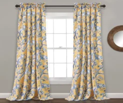 Dolores Floral Room-Darkening Rod Pocket Curtain Panel Pair -Cuisinart Store 810468407