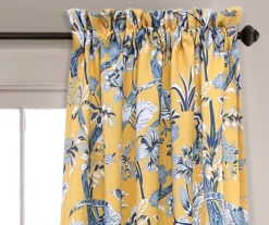 Dolores Floral Room-Darkening Rod Pocket Curtain Panel Pair -Cuisinart Store 810468408 1 1