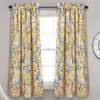 Dolores Floral Room-Darkening Rod Pocket Curtain Panel Pair