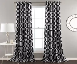 Edward Trellis Room-Darkening Grommet Curtain Panel Pair 25 Edward Trellis Room-Darkening Grommet Curtain Panel Pair -Cuisinart Store 810468411
