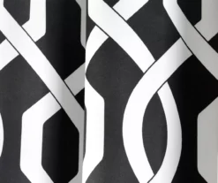 Edward Trellis Black Room-Darkening Grommet Curtain Panel Pair, (84") -Cuisinart Store 810468411 3