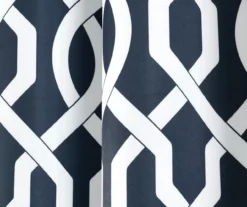 Edward Trellis Navy Room-Darkening Grommet Curtain Panel Pair, (84") 11 Edward Trellis Navy Room-Darkening Grommet Curtain Panel Pair, (84") -Cuisinart Store 810468417 3 1