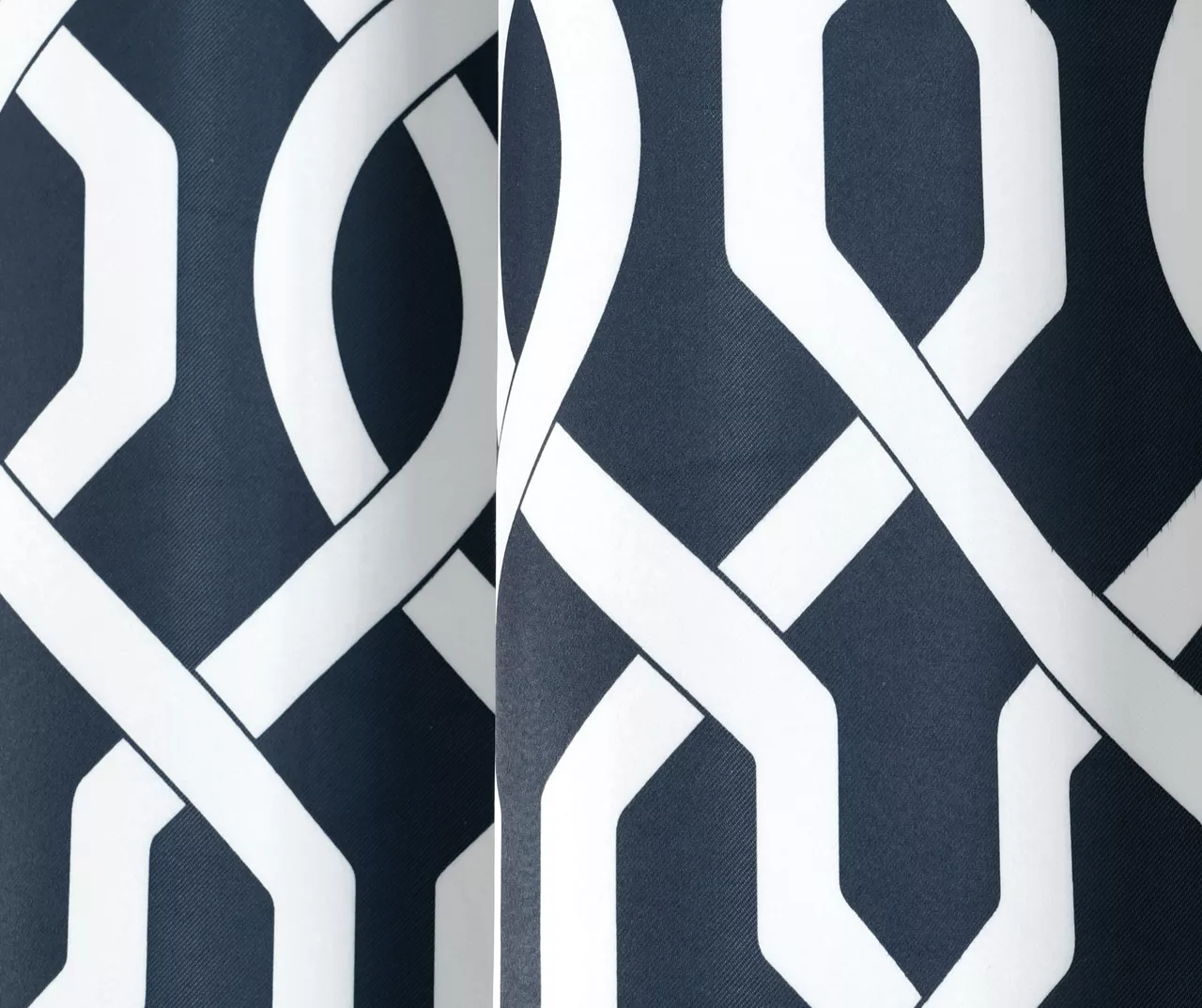 Edward Trellis Navy Room-Darkening Grommet Curtain Panel Pair, (84") 4 Edward Trellis Navy Room-Darkening Grommet Curtain Panel Pair, (84") - Image 4