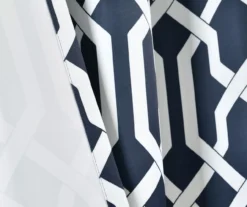 Edward Trellis Navy Room-Darkening Grommet Curtain Panel Pair, (84") 12 Edward Trellis Navy Room-Darkening Grommet Curtain Panel Pair, (84") -Cuisinart Store 810468417 4 1