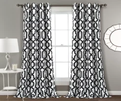 Edward Trellis Room-Darkening Grommet Curtain Panel Pair 24 Edward Trellis Room-Darkening Grommet Curtain Panel Pair -Cuisinart Store 810468418