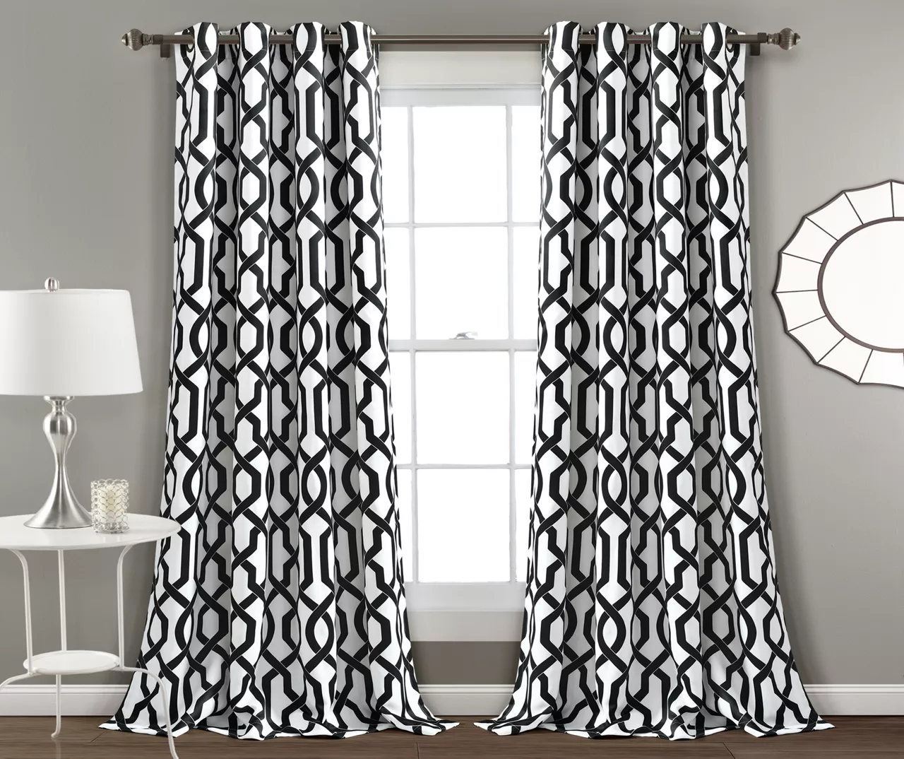 Edward Trellis Room-Darkening Grommet Curtain Panel Pair 5 Edward Trellis Room-Darkening Grommet Curtain Panel Pair - Image 5