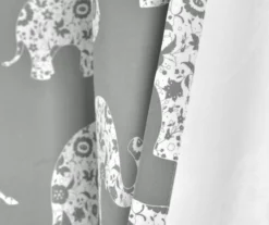 Elephant Parade Gray Room-Darkening Grommet Curtain Panel Pair, (84") -Cuisinart Store 810468420 4 1