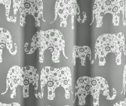 Elephant Parade Gray Room-Darkening Grommet Curtain Panel Pair, (84") -Cuisinart Store 810468420 5 1