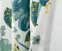 Floral Paisley Blue & Green Room-Darkening Grommet Curtain Panel Pair, (63") 10 Floral Paisley Blue & Green Room-Darkening Grommet Curtain Panel Pair, (63") -Cuisinart Store 810468421 3