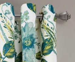 Floral Paisley Blue & Green Room-Darkening Grommet Curtain Panel Pair 33 Floral Paisley Blue & Green Room-Darkening Grommet Curtain Panel Pair -Cuisinart Store 810468422 1