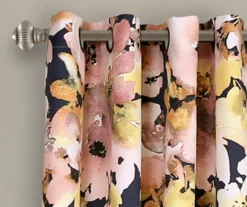 Floral Watercolor Room-Darkening Grommet Curtain Panel Pair, (84") 19 Floral Watercolor Room-Darkening Grommet Curtain Panel Pair, (84") -Cuisinart Store 810468423 1