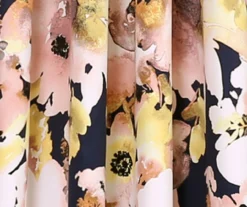 Floral Watercolor Room-Darkening Grommet Curtain Panel Pair, (84") 20 Floral Watercolor Room-Darkening Grommet Curtain Panel Pair, (84") -Cuisinart Store 810468423 2