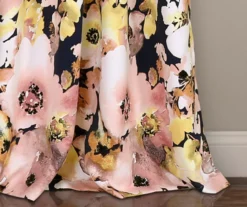 Floral Watercolor Room-Darkening Grommet Curtain Panel Pair, (84") 21 Floral Watercolor Room-Darkening Grommet Curtain Panel Pair, (84") -Cuisinart Store 810468423 3