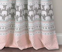 Elephant Stripe Turquoise & Pink Room-Darkening Rod Pocket Curtain Panel Pair, (84") 10 Elephant Stripe Turquoise & Pink Room-Darkening Rod Pocket Curtain Panel Pair, (84") -Cuisinart Store 810468432 3