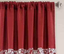 Estate Garden Red & White Room-Darkening Rod Pocket Curtain Panel Pair, (84") 9 Estate Garden Red & White Room-Darkening Rod Pocket Curtain Panel Pair, (84") -Cuisinart Store 810468437 1